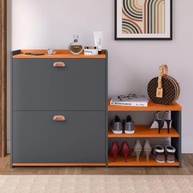 Sapateira Moderna com Banco e 2 Gavetas Basculantes - Organize até 18 Pares com Estilo - imagem 2