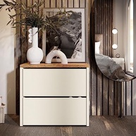 Sapateira Articulada Safira 2 Portas Basculantes Mell - Organize com Estilo (Off White/Freijó) - imagem 4
