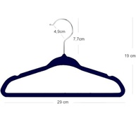 Kit 50 Cabides de Veludo Slim Ultrafino Antideslizante - Organize seu Guarda-Roupa com Estilo - imagem 3