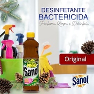 Desinfetante Líquido Pinho Original Sanol 500ml - Potente Ação Desinfetante com Fragrância Refrescante - imagem 3