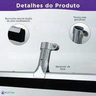 Rodo Metal Inox 75cm - Limpeza Profissional e Eficiente para Todos os Ambientes - imagem 5