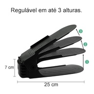 Kit 10 Organizadores de Sapatos com Regulagem - Otimize seu Espaço com Estilo - imagem 3