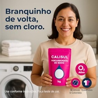 Percarbonato de Sódio Calisul 1kg – Alvejante Sem Cloro, Oxigênio Ativo, Tira Manchas e Branqueador - imagem 3