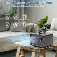 Gerador de Ozônio 45.000mg/h: Purificador Industrial e Doméstico de Alta Capacidade | 110V - imagem 3