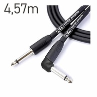 Cabo de Guitarra Ninja L Cable Santo Angelo P10 90° 4,57m Preto - Som Profissional - imagem 3