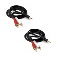 Kit 2 Cabos P2 para 2 RCA 5m: Conexão de Áudio Impecável para Seus Dispositivos - imagem 2