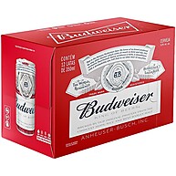 Budweiser Lager Sleek 350ml: Pack 12 Unidades Refrescantes - imagem 1