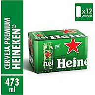 Heineken 473ml: Pack Cerveja Lata 12 Unidades - imagem 2