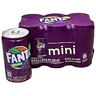 Fanta Uva 220ml: Pack 6 Latas Refrescantes! - imagem 1