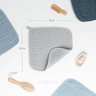 Comfy Cubs - Pacote com 6 Toalhas de Musselina Premium para Bebês | 6 Camadas de Algodão Macio e Absorvente - imagem 4
