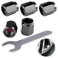 Pacote 5 Tampas Válvula Pneu Alumínio Universal c/ Chave - Proteção e Estilo - imagem 1