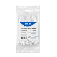 Abraçadeira de Nylon Branca Elgin 2,5x100mm - Pacote com 100 Unidades | Organização e Segurança - imagem 3
