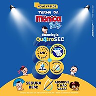 Fraldas Turma da Mônica Baby Jumbo XXG: Kit com 3 Pacotes - imagem 2