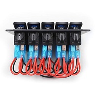 Painel de Alumínio FXC: 5 Entradas, USB Duplo 3.1A e Voltagem - Essencial para seu Veículo ou Barco! - imagem 5