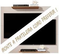 Painel Paris para TV até 50" | Design Moderno Off White/Nature - imagem 5