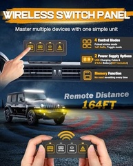 Painel de 4 Interruptores Sem Fio Niking Auto: Controle Total e Organização para seu Veículo Off-Road - imagem 4