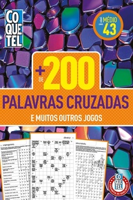 Livro Coquetel +200 Palavras-Cruzadas Nível Médio: Exercite Sua Mente! - imagem 1