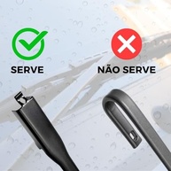 Palhetas Limpador Parabrisa Silicone Fiat Uno 2015-2019 Flat Tiger Auto - Jogo 2 Unidades - imagem 3