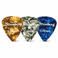 Palhetas Strinberg 0.46mm: Kit com 3 para Violão e Guitarra - imagem 1