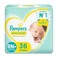 Fralda Pampers Recém-Nascido RN+ Ultra Macia - 36 Unidades com Proteção Avançada - imagem 2