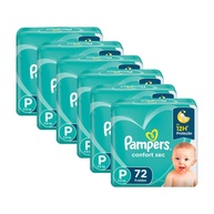 Pampers Confort Sec Super P: 72 Fraldas para Noites Secas! - imagem 1