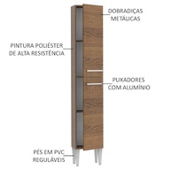 Paneleiro Madesa Emilly 2 Portas Rustic - Organize sua Cozinha com Estilo e Qualidade - imagem 5