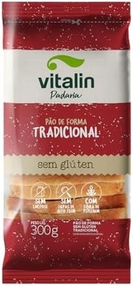 Vitalin Pão de Forma Sem Glúten Tradicional 300g - imagem 1