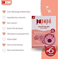 Papapá, Cereal infantil, Petit Cereal, Avêia Integral com Morango & Beterraba, Caixa, 170g, Rosa - imagem 4