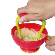 Preparador de Papinhas Multifuncional com Amassador e Base Antiderrapante - Bowl Vermelho - imagem 4