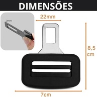 Par Fivela Ferro Cinto Segurança Anti Som Trava Alarme Universal para Fiat Ford Chevrolet VW Byd - imagem 5