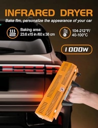 Secador Infravermelho Portátil 1000W: Cura Rápida e Uniforme para Pintura Automotiva e Móveis - imagem 3