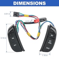 Kit Botões Controle Cruzeiro Volante 1C3A9D809AA para Ford F-150/250/350 Super Duty, E-Series, Excursion e Expedition - imagem 5