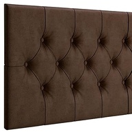 Cabeceira Capitonê para Cama Box Casal Queen 1,60m - Suede Marrom com Design Moderno - imagem 5