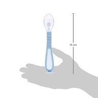 Colher Flexível em Silicone Azul - Segura, Confortável e Ideal para Bebês - imagem 2