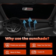 Protetor de Para-brisa Nissan Kicks 2018-2024: Frescor e Proteção UV com Bloqueador Solar Dobrável 240T - imagem 5