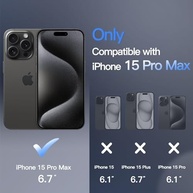 JETech Capa Magnética para iPhone 15 Pro Max (6.7") - MagSafe, Fosca Translúcida e Proteção Anti-Choque (Preta) - imagem 3