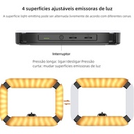 ULANZI U200: Kit de Vídeo Completo para Smartphone com Ring Light LED e Estabilizador - imagem 4