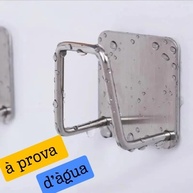Kit 2 Ganchos Suporte para Esponja em Aço Inox – Adesivo Fácil, Sem Furos, para Pia da Cozinha - imagem 3