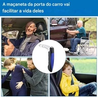 Maçaneta de Apoio para Carro: Segurança e Conforto para Idosos e Gestantes (Vermelho) - imagem 5