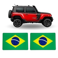 Adesivo Resinado Bandeira Brasil para Troller - Destaque Seu Veículo (2 Unidades) - imagem 1
