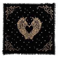 Pano de Altar com Asas de Anjo - Tecido Wiccano para Bruxaria e Tarô, 45,7x45,7 cm, 100% Algodão - imagem 1