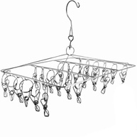 Varal de Aço Inox Suspenso para Roupas Íntimas - 40 Prendedores | Ideal para Apartamentos e Lavanderias - imagem 2