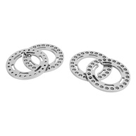 Domary Liga de Alumínio CNC 4pcs Aro de Trava para SCX10 Axial 90046 1/10 - Prata - imagem 5