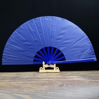 Leque Grande Kung Fu Tai Chi Azul - Para Dança e Apresentações Artísticas - imagem 5