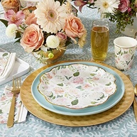 Pratos de Papel Premium Decorativos Florais Rosa 23cm - Kate Aspen | Ideal para Festas Elegantes - imagem 3