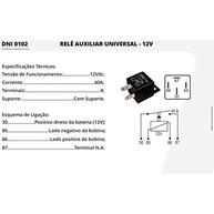 Relé Auxiliar Reversor DNI 0102 12V 4 Terminais - Essencial para VW, Audi, Fiat, Toyota e Iveco - imagem 4