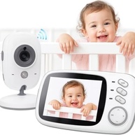 Câmera para Bebês com Visão Noturna, Áudio Bidirecional e Monitoramento de Temperatura - Tela 3.2" - imagem 1