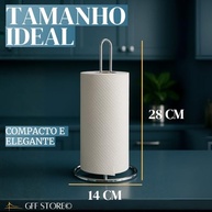 Suporte para Rolo de Papel Toalha Aço Inoxidável Premium com Design Moderno e Base Estável - imagem 3