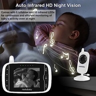 Monitor de Vídeo para Bebê com Câmera HD, Áudio Bidirecional e Visão Noturna - Segurança e Conforto para Você e seu Pequeno - imagem 5