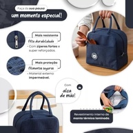 Lancheira Térmica Reutilizável Pro – Bolsa para Marmita à Prova de Vazamentos, Mantém Alimentos Quentes e Frios, Ideal para Academia, Trabalho e Passeios (Preto) - imagem 5